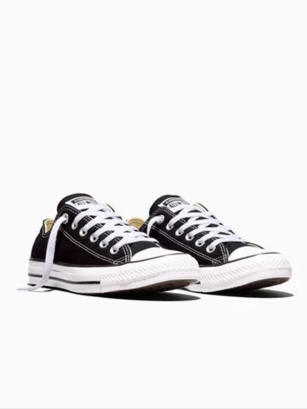 Converse Chuck Taylor All Star Low-top Black Canvas Sneakers Size W7/M5